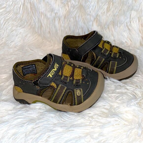 Reba Omnium Brown Green Sport Sandal Style# 6083 - Picture 1 of 8